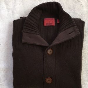 Red Cullen Cashmere Cardigan Sweater (S)